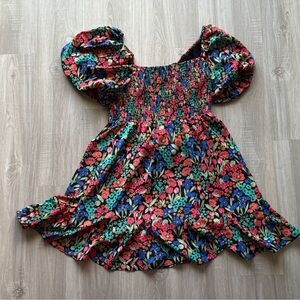 1.4.3. Story by Line Up Multicolor Textured Dress With Puff Sleeves